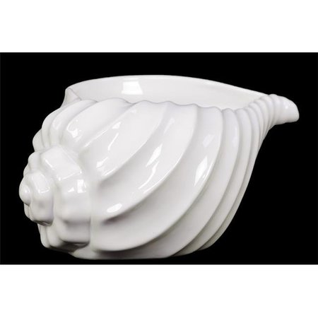 URBAN TRENDS COLLECTION Urban Trends Collection 73102 Ceramic Conch Seashell Figurine  Large - White 73102
